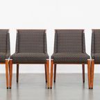 Prachtige Art Deco Set Bestaande Uit Een Eettafel En 4 Eetkamerstoelen Van Schuitema thumbnail 14