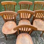 6 + 1 Baumann Bistrostoelen Keukenstoeln Café Stoelen Frans thumbnail 10
