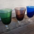Set Van 3 Kristallen Borrelglazen Van Cristal D'Arques, Frankrijk. thumbnail 3