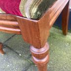 Set Van Vier Antiek Mahonie Eetkamerstoelen thumbnail 2