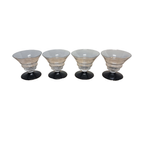 Set Van 4 Art Deco Borrelglazen Met Zwarte Voet thumbnail 6