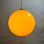 Yellow Glass Globe Pendant Light Xl By Peill And Putzler, 1960 thumbnail 7