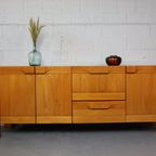 Brutalist Solid Elm Sideboard By Maison Regain, France thumbnail 2