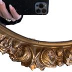 Vintage 'Gouden' Spiegel /Ovalen Spiegel thumbnail 4