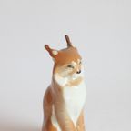 Porcelain Lynx Or Bobcat Sculpture By Lomonosov, Ussr thumbnail 2