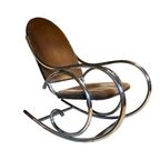 Thonet-Style Chrome-Stalen Schommelstoel thumbnail 5