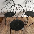 4 Franse Tuinstoelen Terras Brocante Vintage thumbnail 6