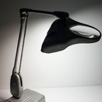 Dazor Bureaulamp/ Goudsmidlamp Met Vergrootglas Loep, Ca 1950 thumbnail 15