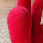 90'S Vintage Fauteuil Rode Handstoel Retro Fauteuil thumbnail 7