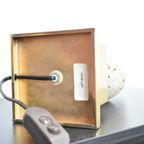Jaren ’60 Lamp Met Struisvogelei Van Travertin | Mid Century thumbnail 5