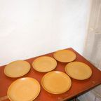 Vintage Grès Stoneware Dinner Plates * Set Of 6 * Minimal Mid-Century Tableware thumbnail 2