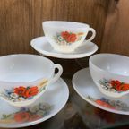 Vintage Arcopal France Cups W/Saucers - Set Of 7 thumbnail 7