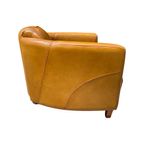 Aviator Fauteuil Cognac Bruin Piloten Stoel Leer thumbnail 5