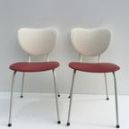 Vintage Stoelen Met Rode Skai Jaren 60, Set Van 2 thumbnail 2