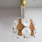 Deense Vintage Hanglamp Teak Glas thumbnail 3