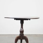 Grote Eind 18E Eeuwse Antieke Eikenhouten Engelse Tilttop Tafel thumbnail 3