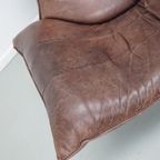 Wammes Loungestoel Van Bruin Leer Door Gerard Van Den Berg Voor Montis, Jaren 70 thumbnail 18