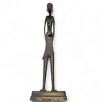 African Bronze Figure Sculpture 1970s thumbnail 8