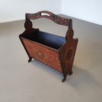 Hand Paint Decorated Magazine Holder 1960s thumbnail 10