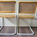 2 Beuken Cesca Stoelen Wit Buisframe Marcel Breuer thumbnail 14