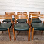 6 X Model 401 Eetkamerstoelen Van Jorgen Henrik Moller, Dene thumbnail 2