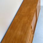 Vintage Houten Dressoir Met 4 Lades En 2 Schuifdeurtjes thumbnail 11