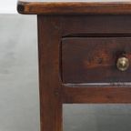 Prachtige En Unieke Antieke Franse Salontafel Van Vruchtenbomenhout Met 5 Lades thumbnail 8