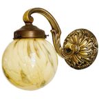 Artdeco Wandlamp Messing Opaline 1930’S thumbnail 2