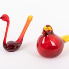 Swedish Art Glass Birds Sculptures From Bergdala, 1970’s thumbnail 2