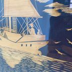 Chinoiserie Vintage Stro Art - Zeilboot thumbnail 7