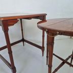 Mahonie Houten Klassieke Nest Tafeltjes. thumbnail 6