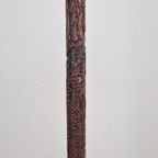 Vintage Oosters Gesneden Mahonie Vloerlamp Art Deco 1930 thumbnail 4