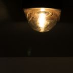 70’S Plafondlamp Bruin Kunststof En Glas 60705 thumbnail 3