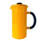Vintage Bodum Koffiepers 1 Liter Geel Metaal thumbnail 2