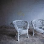 3 Seater +2X1Seater White Rotan Club Chairs thumbnail 13
