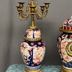 Imari. Set Pendule Met Kandelaars. thumbnail 6