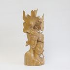 Art Deco Balinese Woodcarving Of A Couple, 1930S thumbnail 2