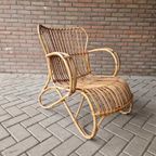 Rohé Noordwolde Belse 8 Bamboe Fauteuil Jaren 50 thumbnail 5