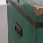 Grote Originele Antieke Reiskist/ Salontafel Uit Begin 1900 Met Handvaten En Opvallende Kleuren thumbnail 16