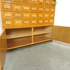 Oude Houten Ladekast Met Uitschuifbare Planken Vintage thumbnail 11
