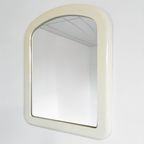 Vintage Space Age Spiegel Crème Wit Kunststof 1970’s thumbnail 4
