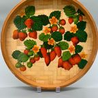 Vintage Set Dienbladen Bamboe Strawberry thumbnail 2