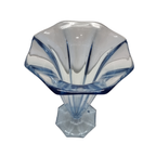 Art Deco Blauwe Tulpvormige Vaas thumbnail 4