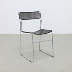 4X Dining Chair In Perforated Metal By Arrben Italy, 1980S thumbnail 3