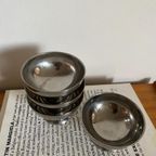 4X Vintage Ijscoupe Rvs / Zilver /Chroom thumbnail 4