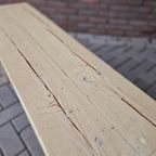 Vintage Halbank Volhout Grenen Bankje Tuinbank Bank thumbnail 7
