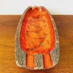 Retro Schaal Keramiek Oranje West-germany Stijl thumbnail 2