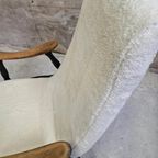 Vintage Fauteuil Met Zachte Teddy Stof thumbnail 14