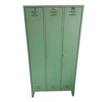 Vintage Franse Industriële Locker Groen Patina thumbnail 7