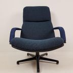 Artifort Swivel Chair Blue | F141 Geoffrey Harcourt Bureau thumbnail 11